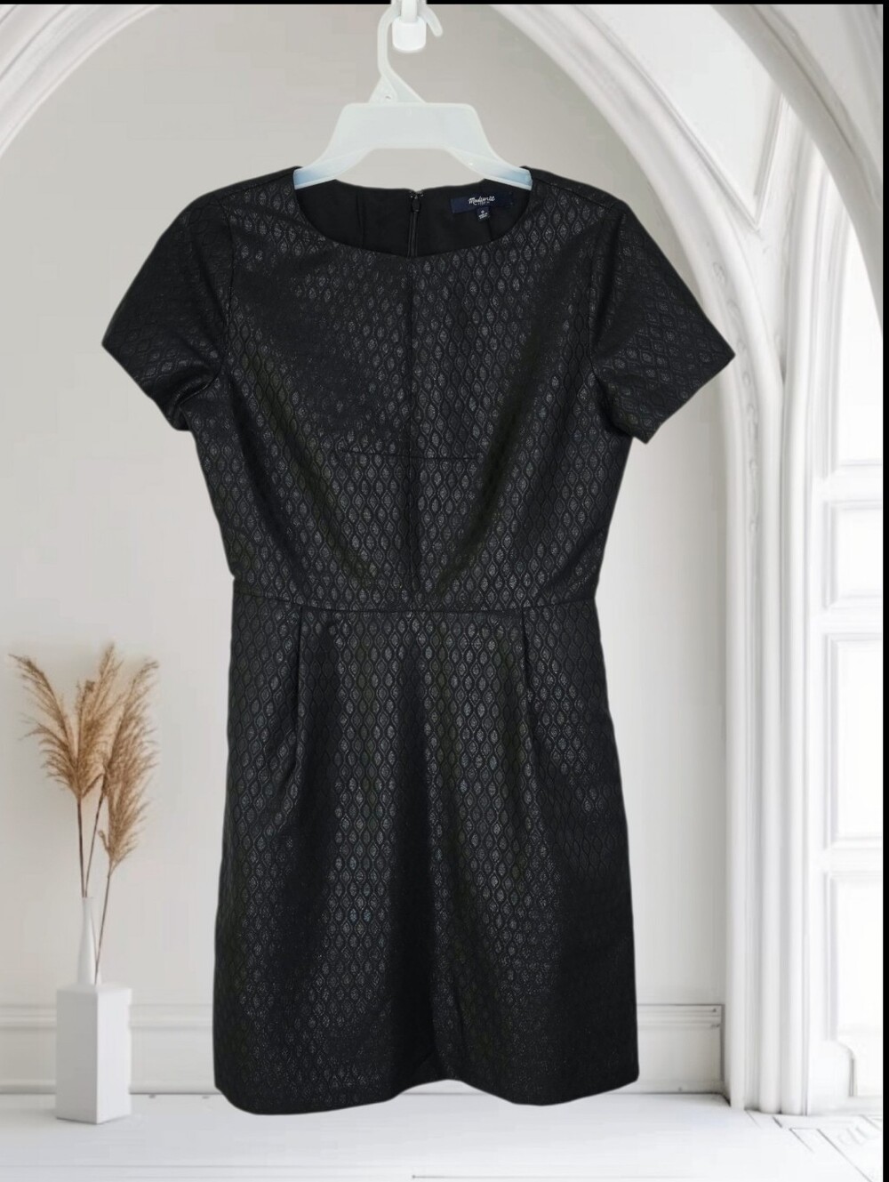 Madewell Fitted Brocade Eool Blend Metallic details Dress Size 0